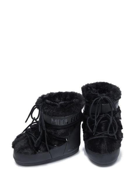 icon low faux fur  woman black MOON BOOT | 80D1409390N001